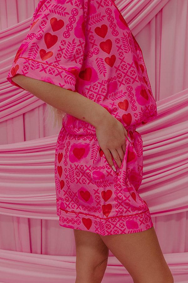 Cupids Dream High Waist Satin Pajama Shorts Product Image