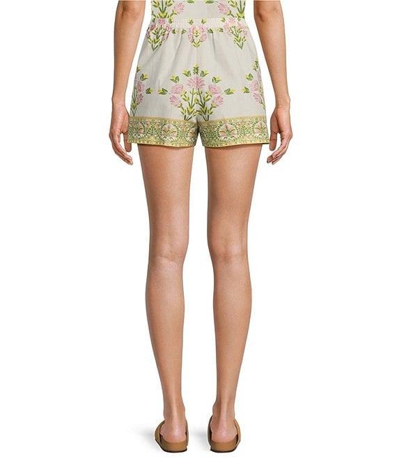 A Loves A Woven Floral Print High Rise Pull-On Coordinating Shorts Product Image