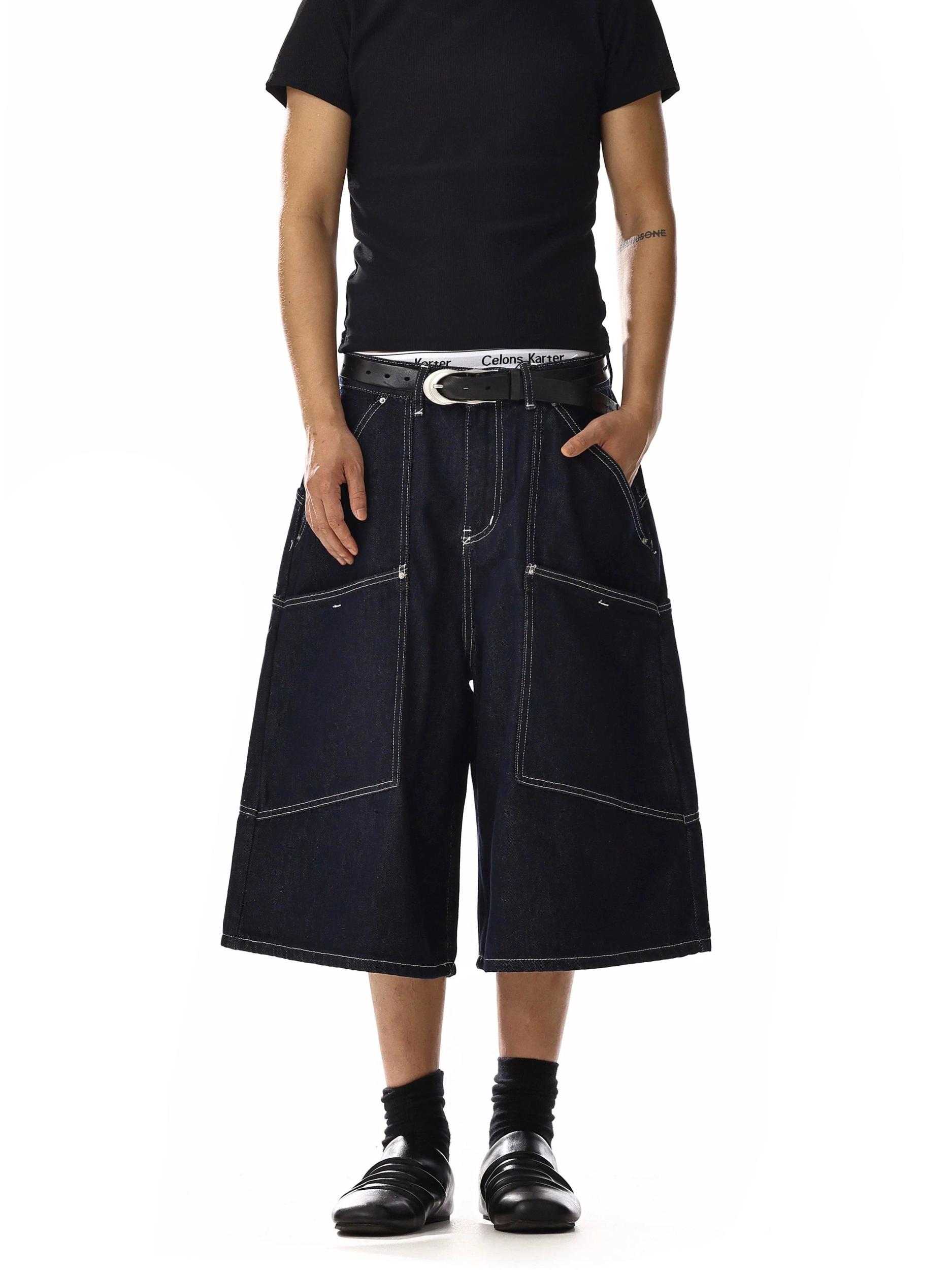 RT No. 18250 BLUE UTILITY WIDE SHORTS Product Image
