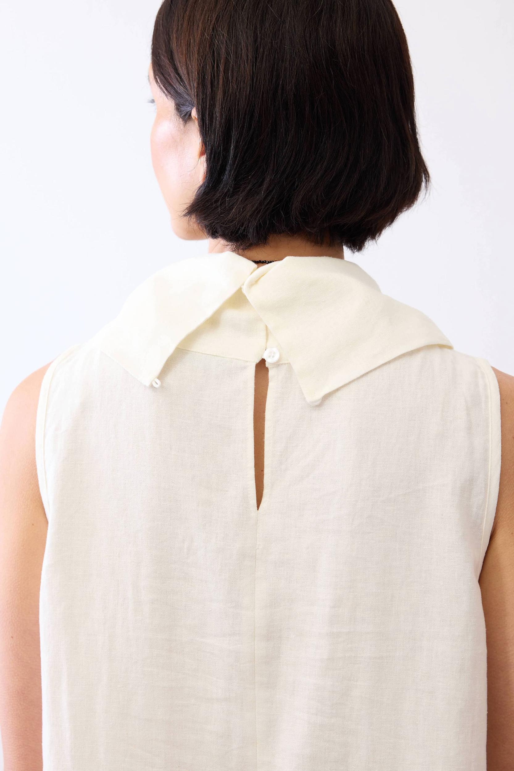 Draped Neck Linen Tunic Product Image
