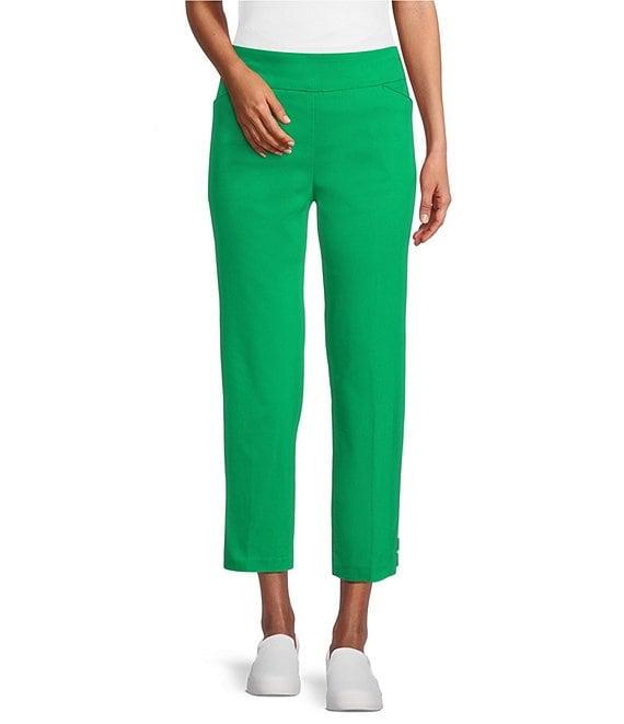Allison Daley Lattice Hem Pull-On Straight Leg Cropped Pants Product Image