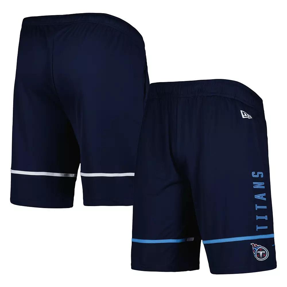 Men's New Era Navy Tennessee Titans Combine Authentic Rusher Training Shorts,  Product Image
