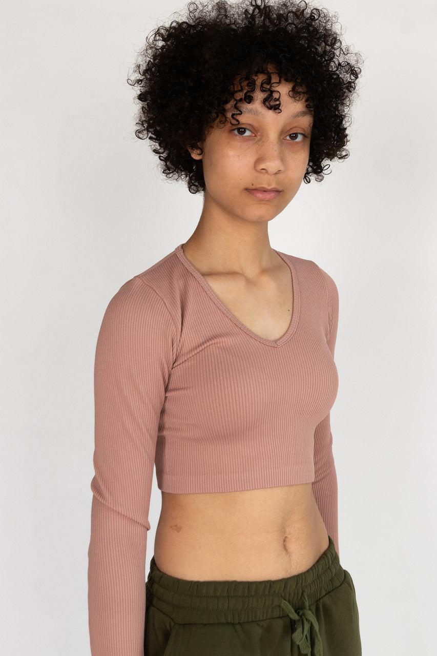 Seamless Long Sleeve V Neck Shirt Product Image