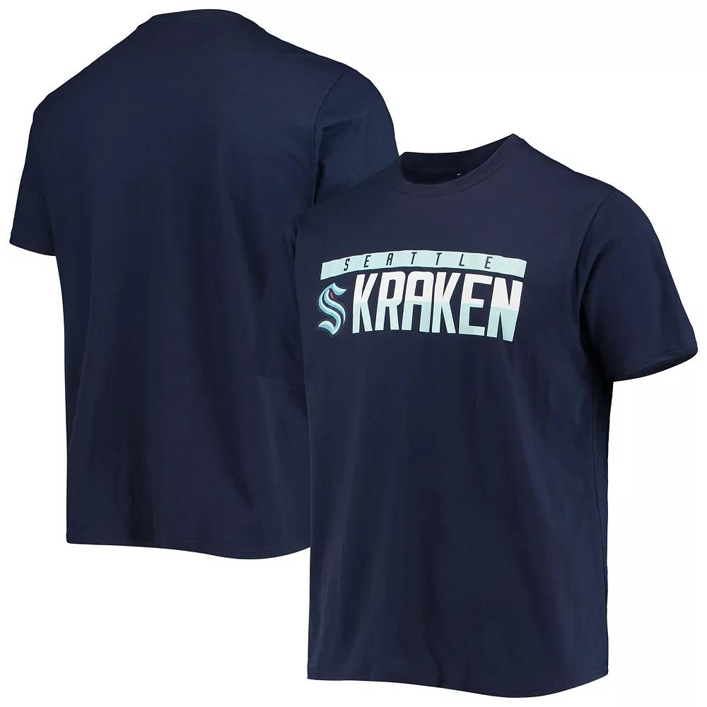 Men's Levelwear Navy Seattle Kraken Richmond Wordmark T-Shirt,  Product Image