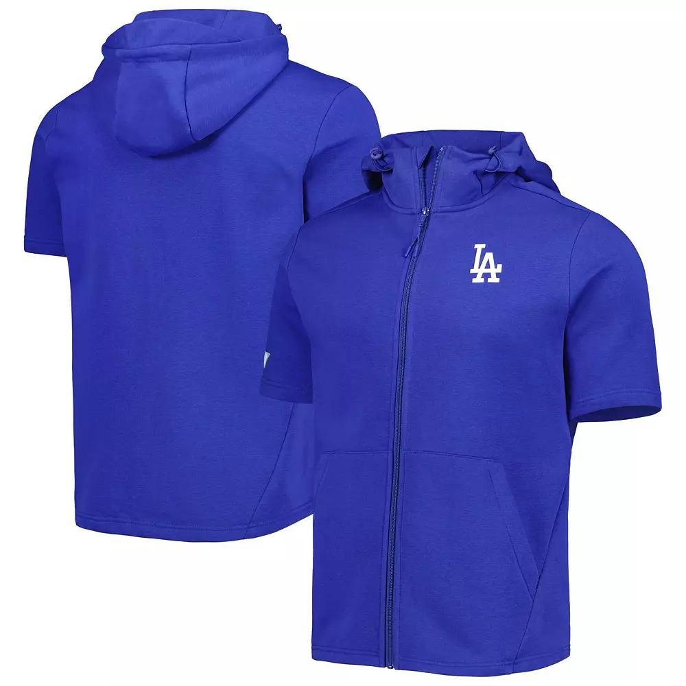 Men's Levelwear Royal Los Angeles Dodgers Recruit Full-Zip Short Sleeve Hoodie, Size: XL, Blue Product Image