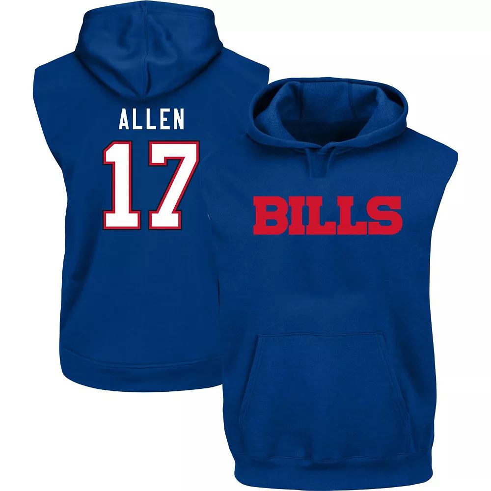 Men's Josh Allen Royal Buffalo Bills Big & Tall Muscle Pullover Hoodie, Size: 4XB, Blue Product Image