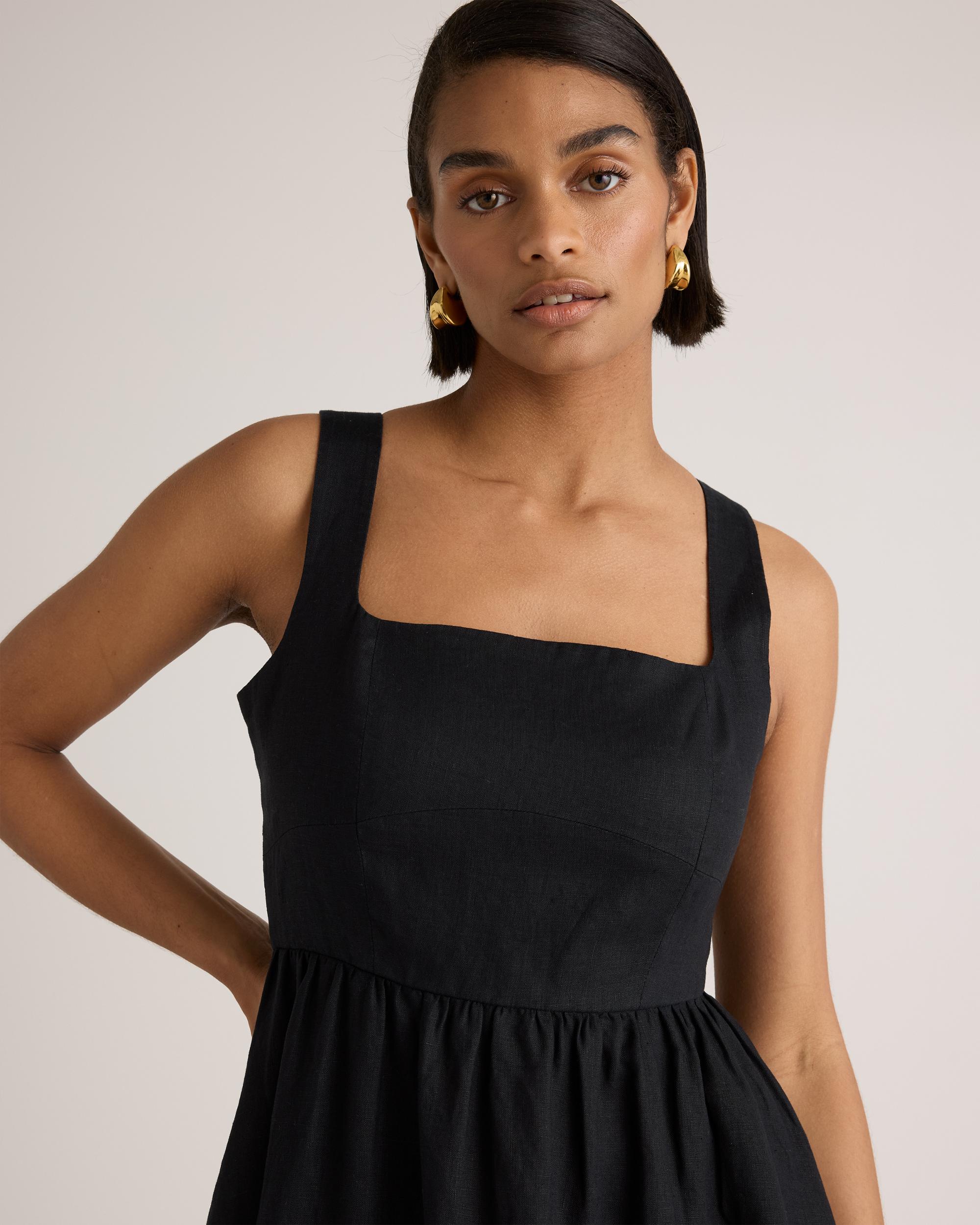 Quince | Women's 100% European Linen Fit & Flare Midi Dress Size XL Product Image