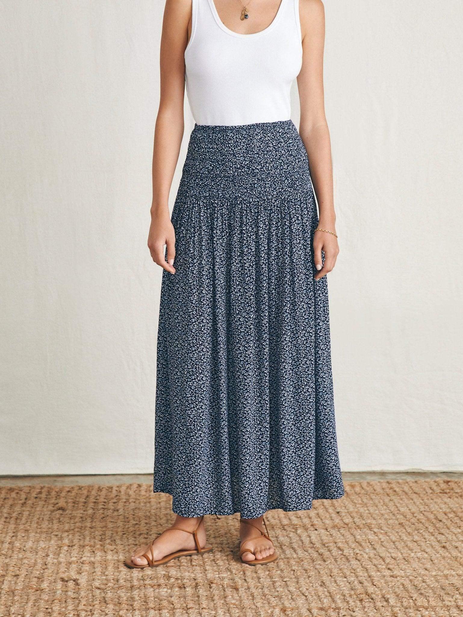 Alisee Skirt - Navy Riverton Ditsy Female Product Image