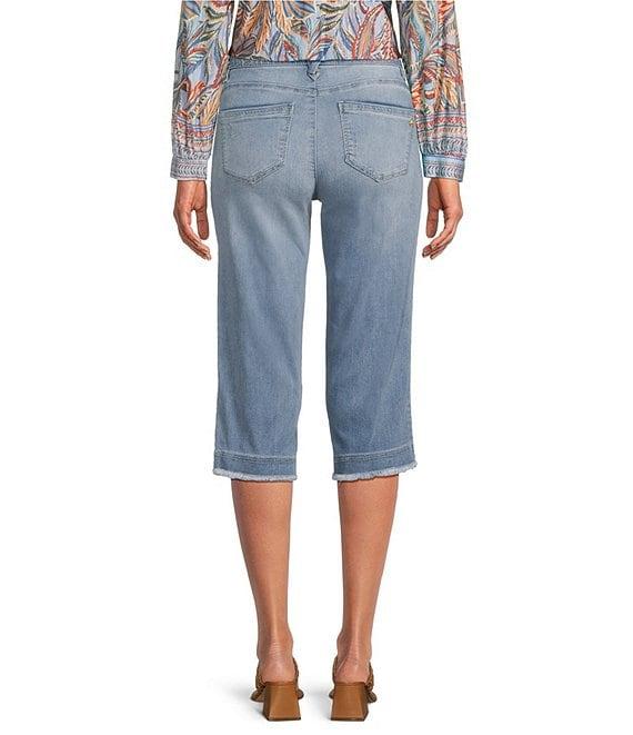 Democracy #double;Ab#double;solution Stretch Straight-Leg Fray Hem Skimmer Capri Jeans Product Image