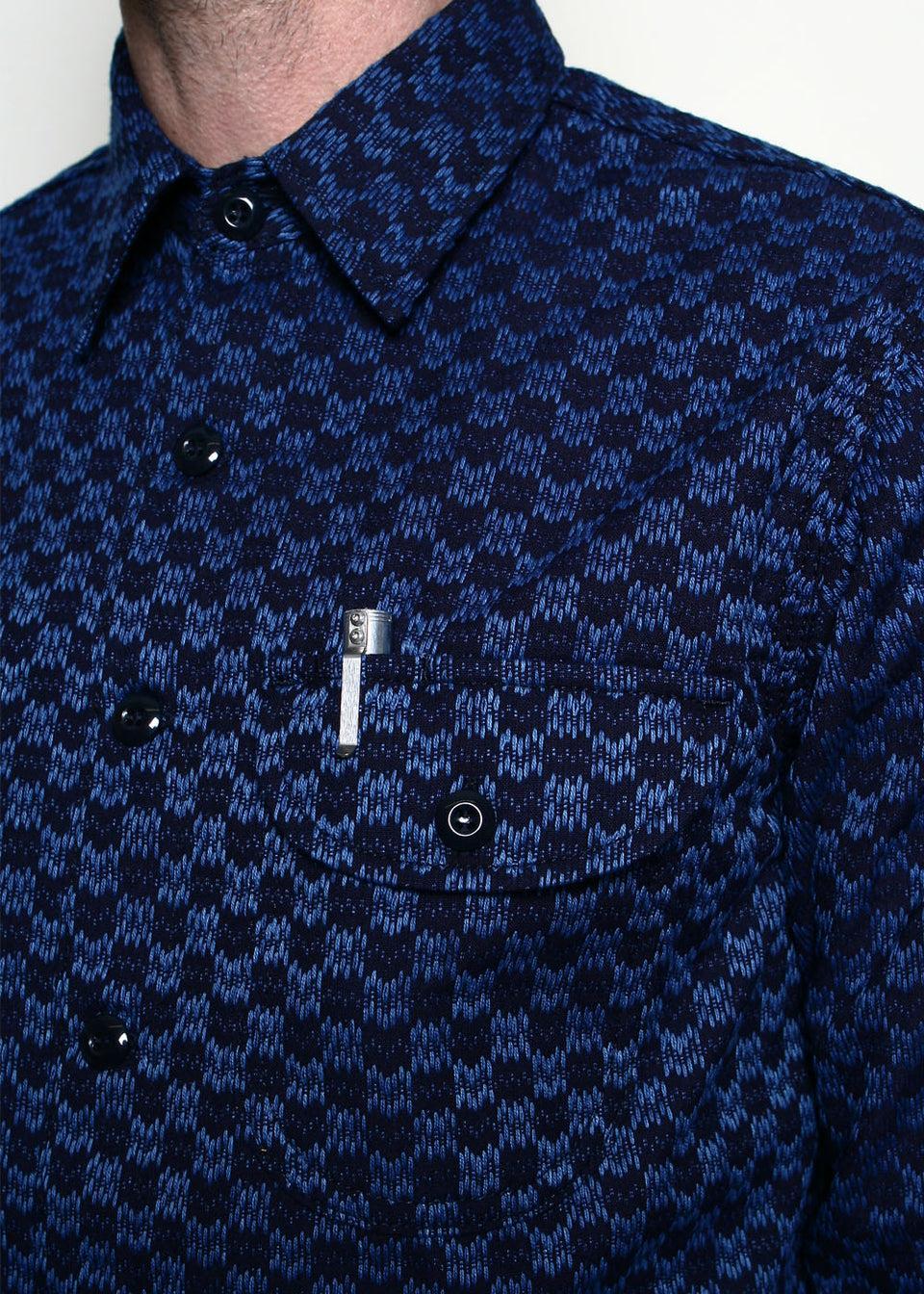 Work Shirt // Indigo Sashiko Wavy Check Product Image