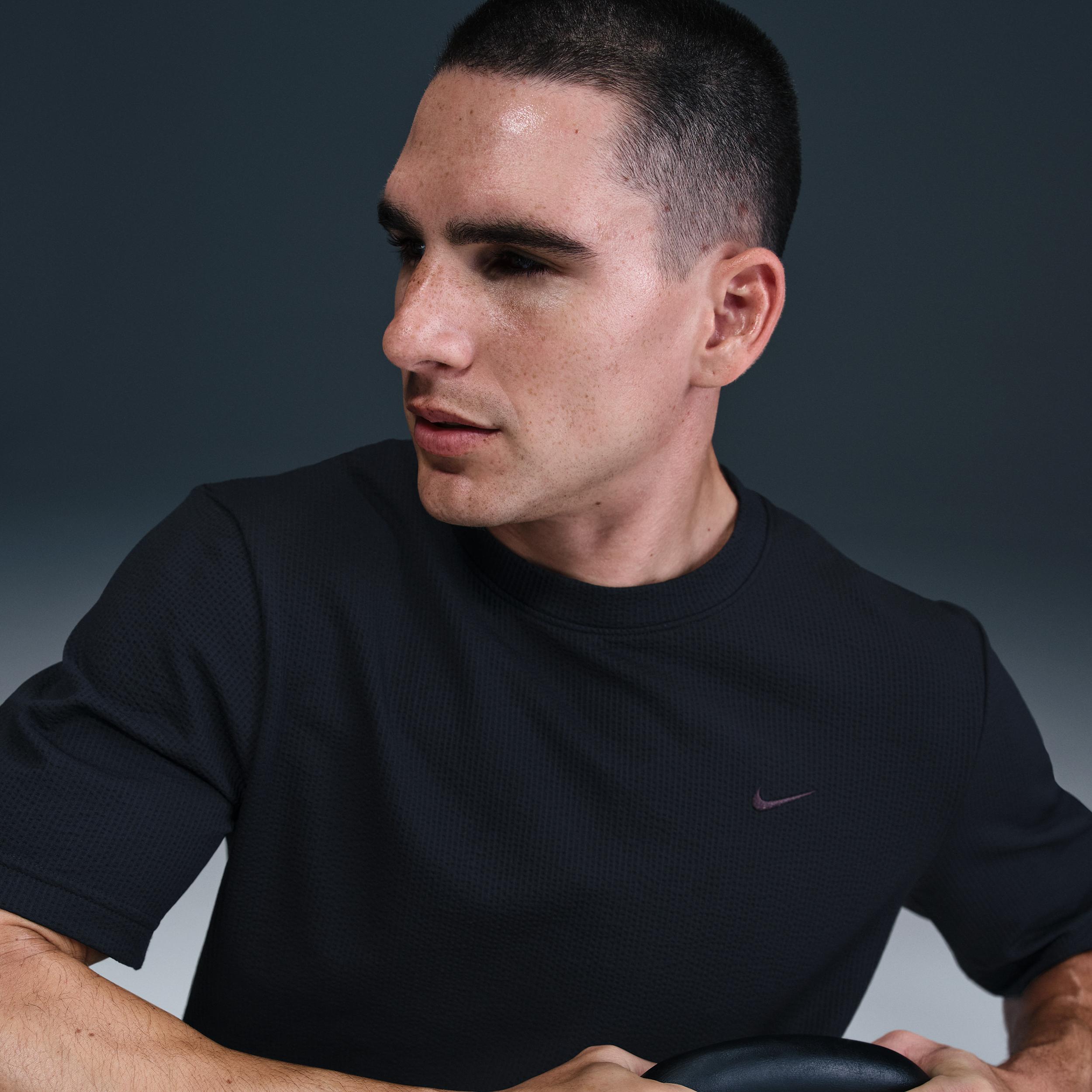 Nike Mens Primary Dri-FIT Seersucker Short-Sleeve Versatile Top | HJ4043-006 Product Image