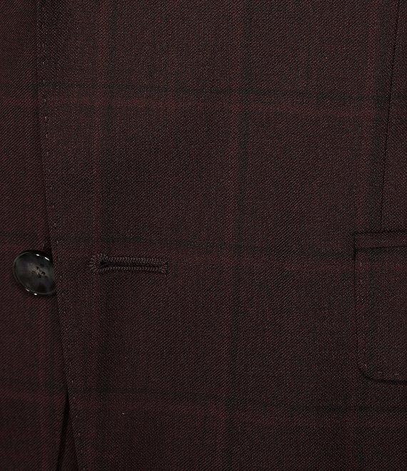 Hugo Boss Slim Fit Flat Front Plain Check 2-Piece Suit Product Image