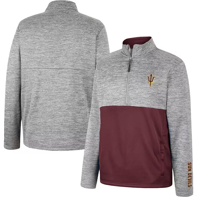 Men's Colosseum Gray Iowa State Cyclones John Half-Zip Jacket,  Product Image