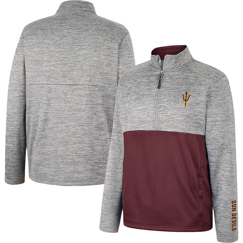 Men's Colosseum Gray Iowa State Cyclones John Half-Zip Jacket,  Product Image