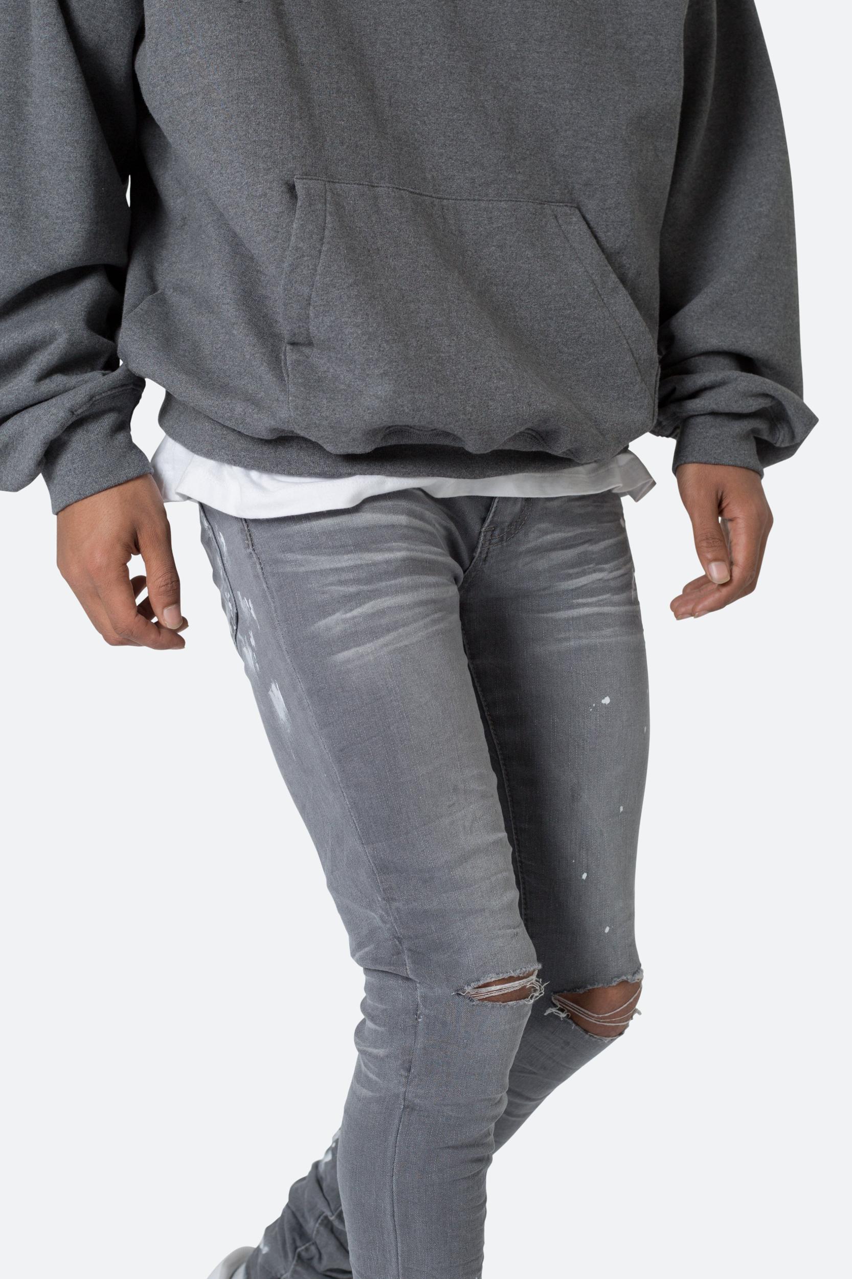X504 Stretch Skinny Denim - Grey Product Image