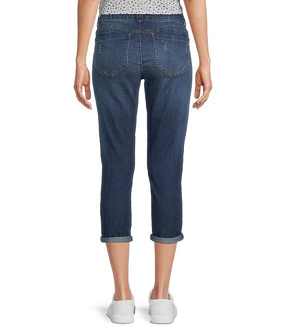 Democracy Petite Size #double;Ab#double;solution® Cuffed Capri Stretch Denim Skimmer Jeans Product Image