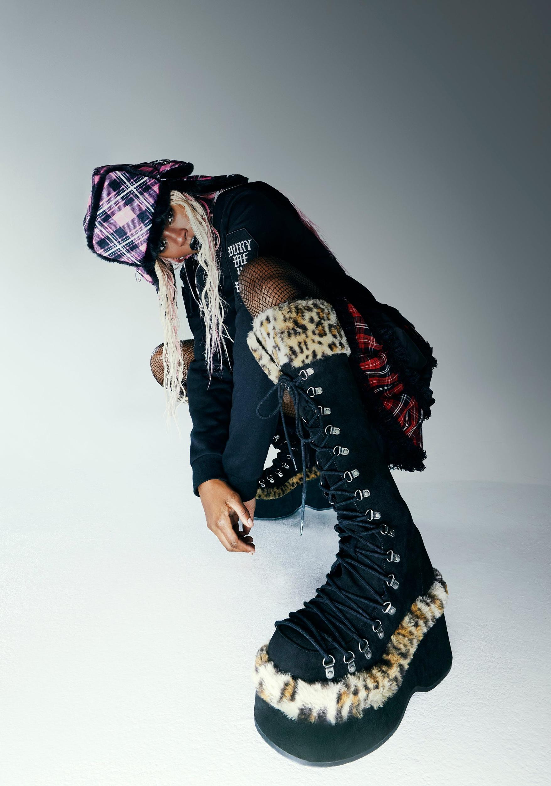 Flash On Leopard Boots Product Image