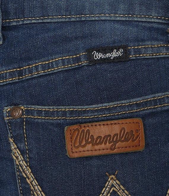 Wrangler® Mid Rise Bootcut Dark Jeans Product Image