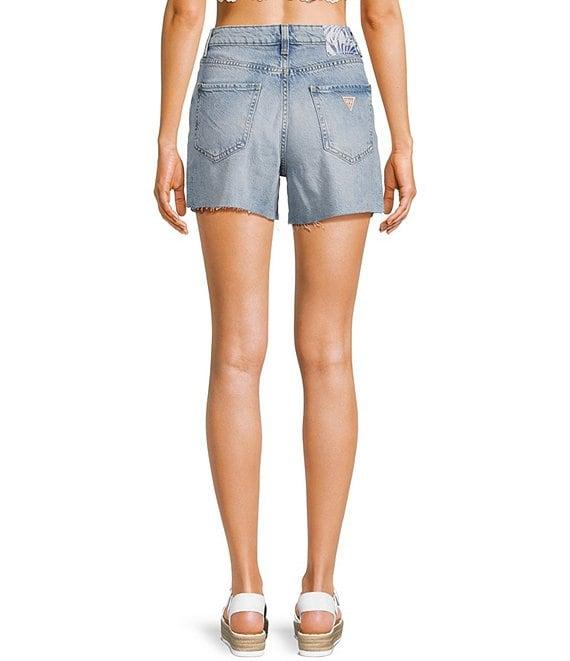 Guess Coordinating Mid Rise Relaxed Fit 15#double; Inseam Midi Shorts Product Image