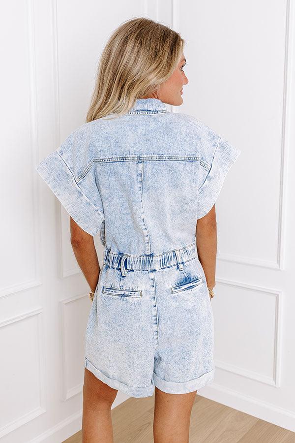 Express It All Denim Romper Product Image