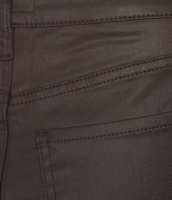 KUT from the Kloth Kelsey Coated Denim High Rise Flare Leg Raw Hem Jeans Product Image