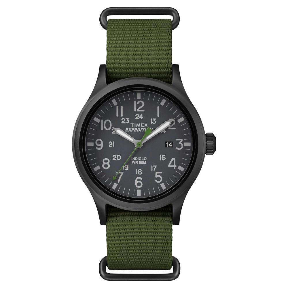 Men's Timex Expedition Scout Watch with NATO Nylon Strap - Black/Green TW4B047009J Product Image