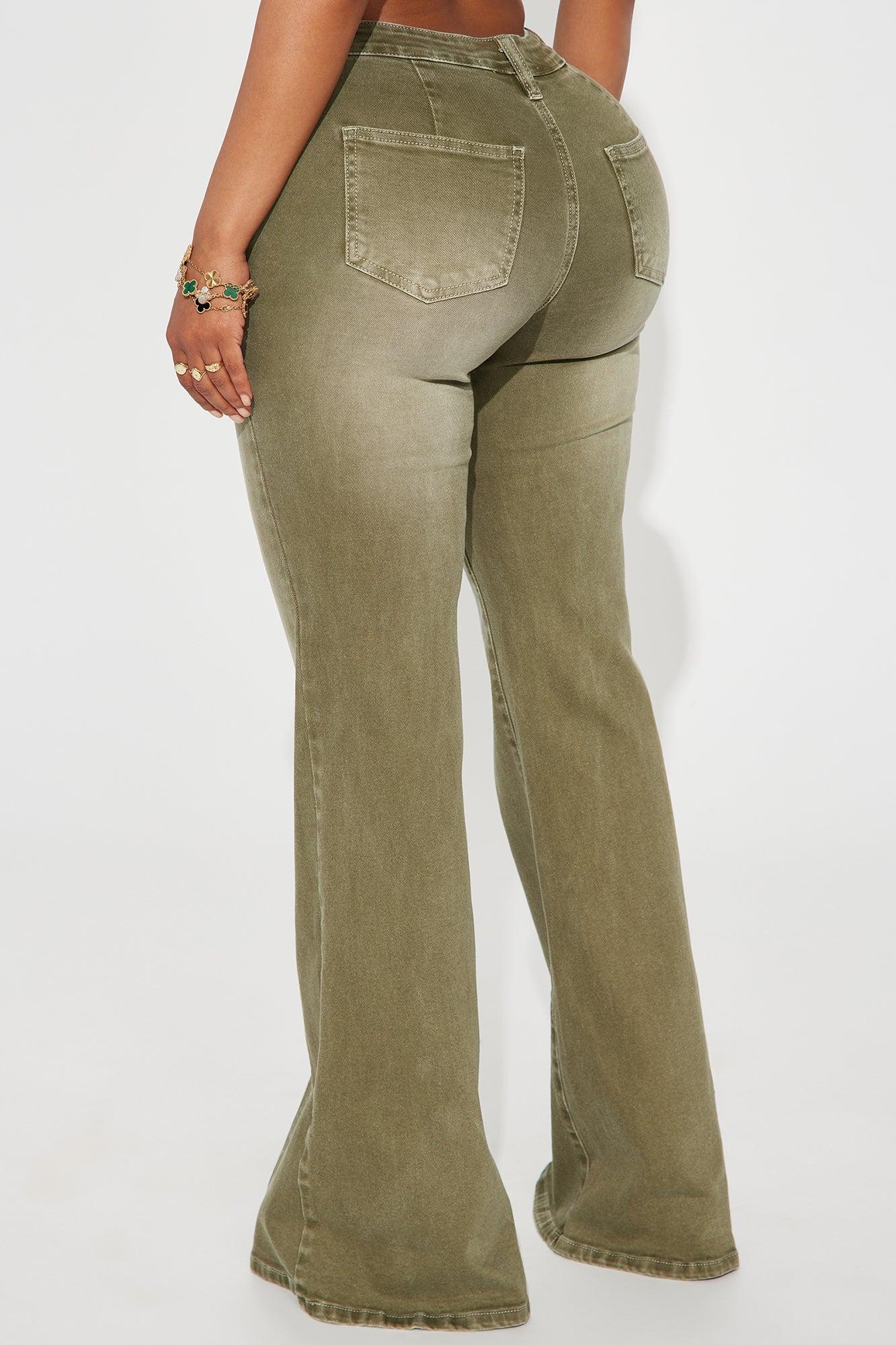 High Esteem Flare Jeans - Green Product Image