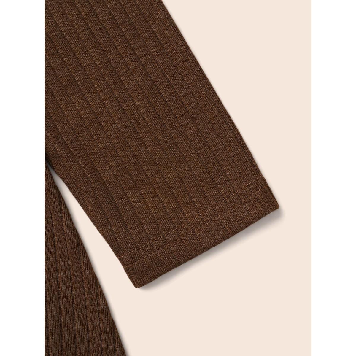 Plus Size Airy Cozy Textured Midi Dress Maroon Women Basics Texture Knit Dresses Bloomchic 28/5X Product Image