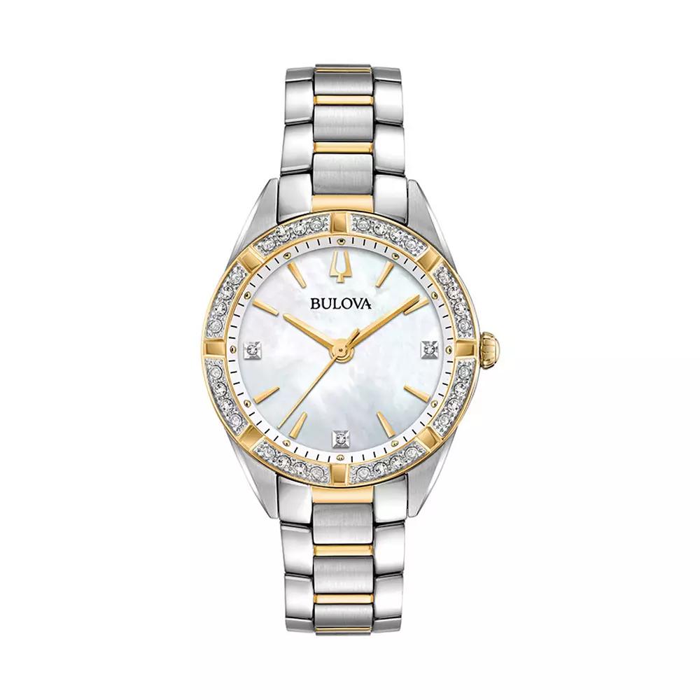 Bulova Womens Sutton Diamond Stainless Steel Watch - 98R263, Two Tone Product Image