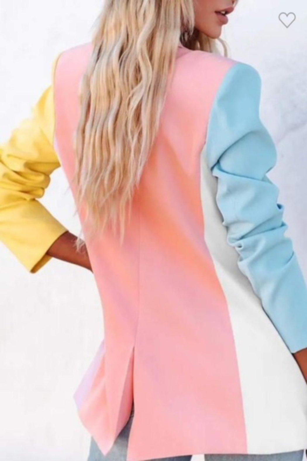 Color Block Blazer Product Image
