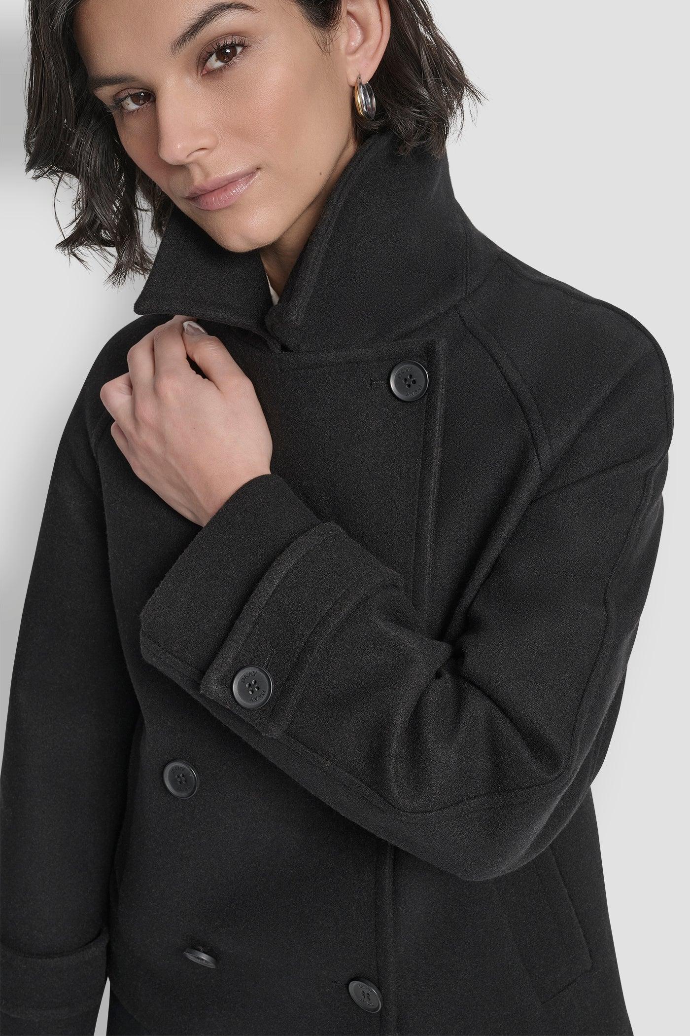 SHORT FAUX WOOL JACKET Product Image
