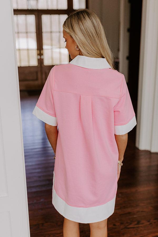 Country Club Brunch Mini Dress in Pink Product Image