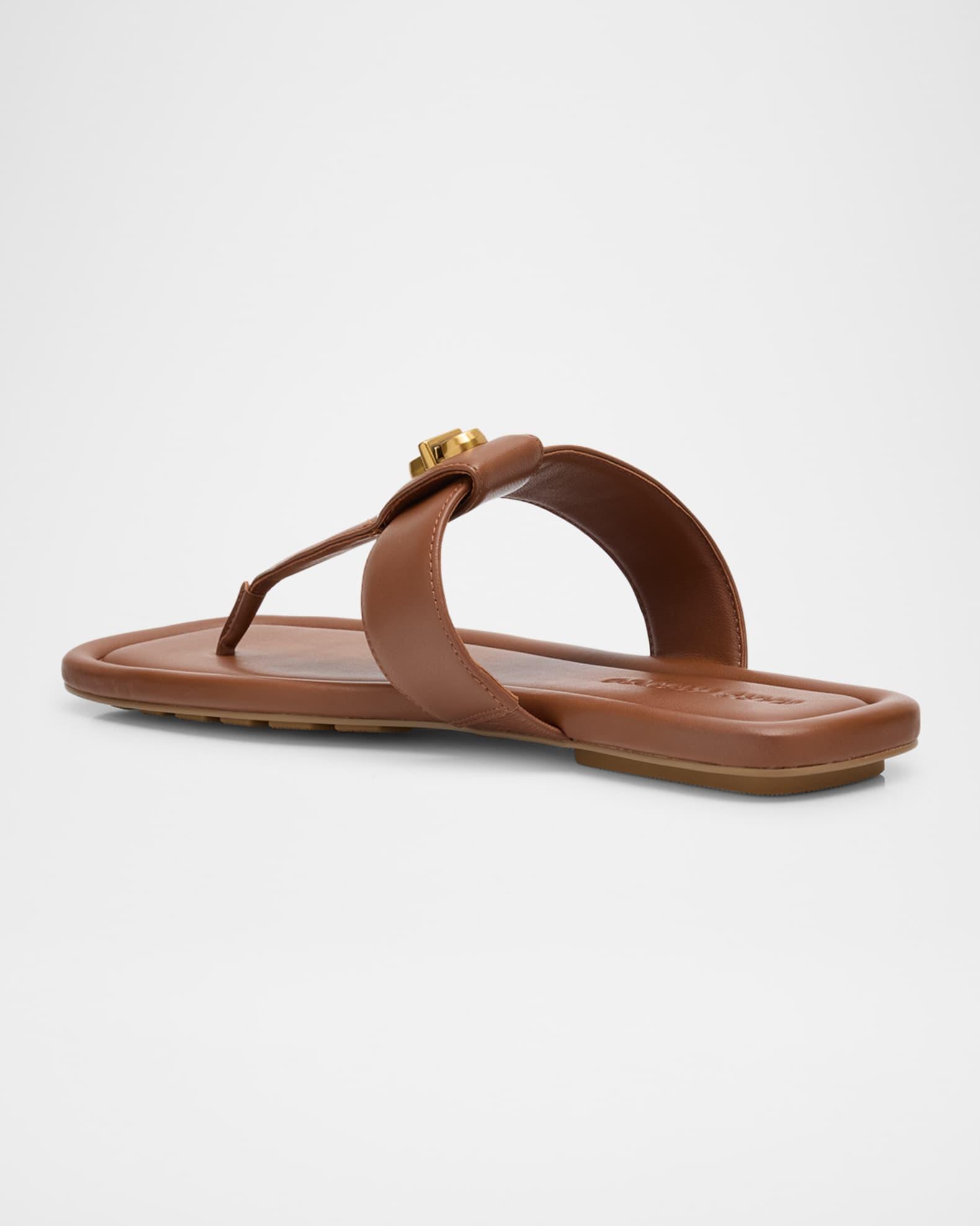 The Dual T Leather Sandals Product Image