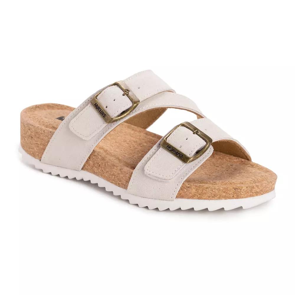 MUK LUKS Poppy Women's Suede Slide Sandals,  Product Image
