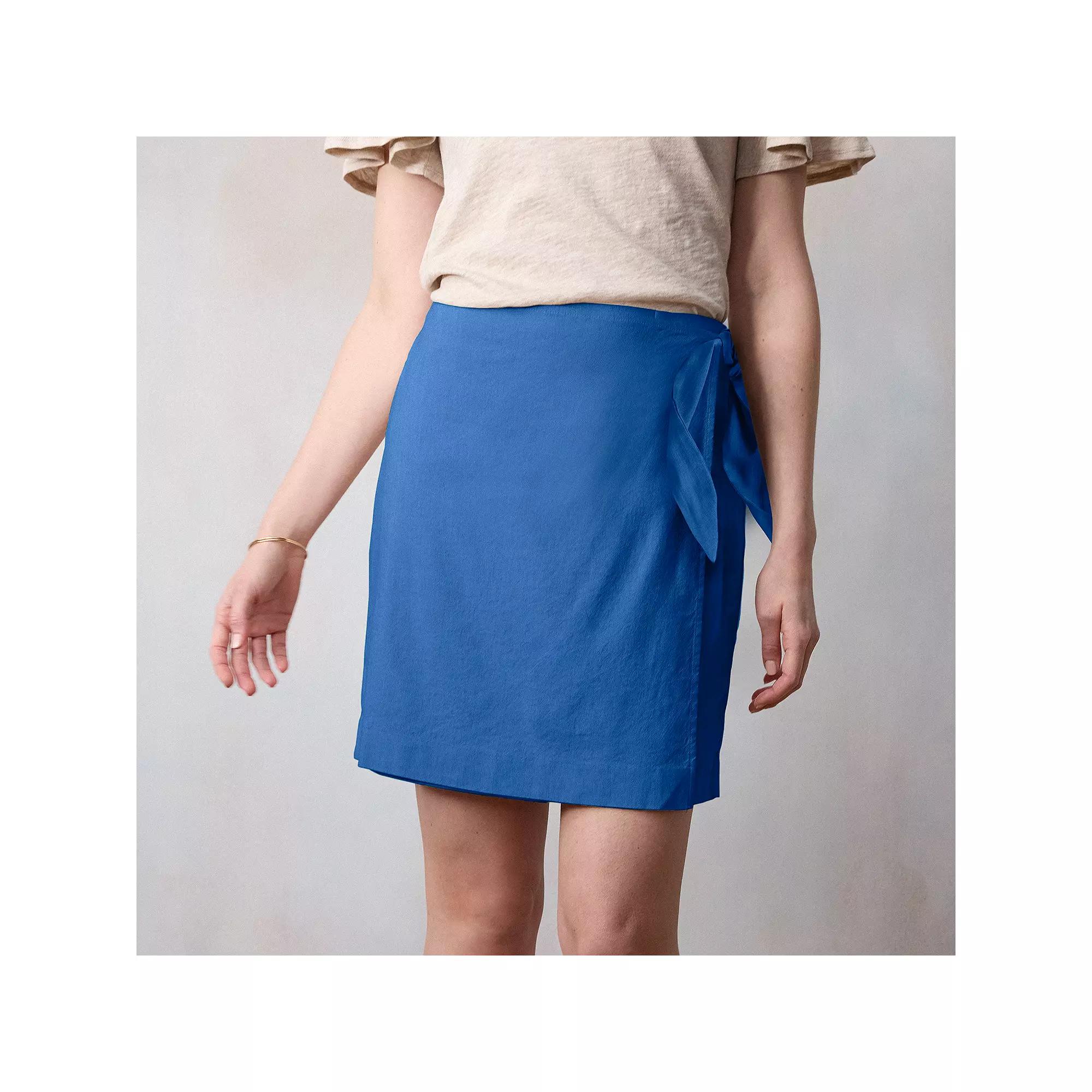 Petite LC Lauren Conrad Sarong Wrap Mini Skirt, Womens Product Image