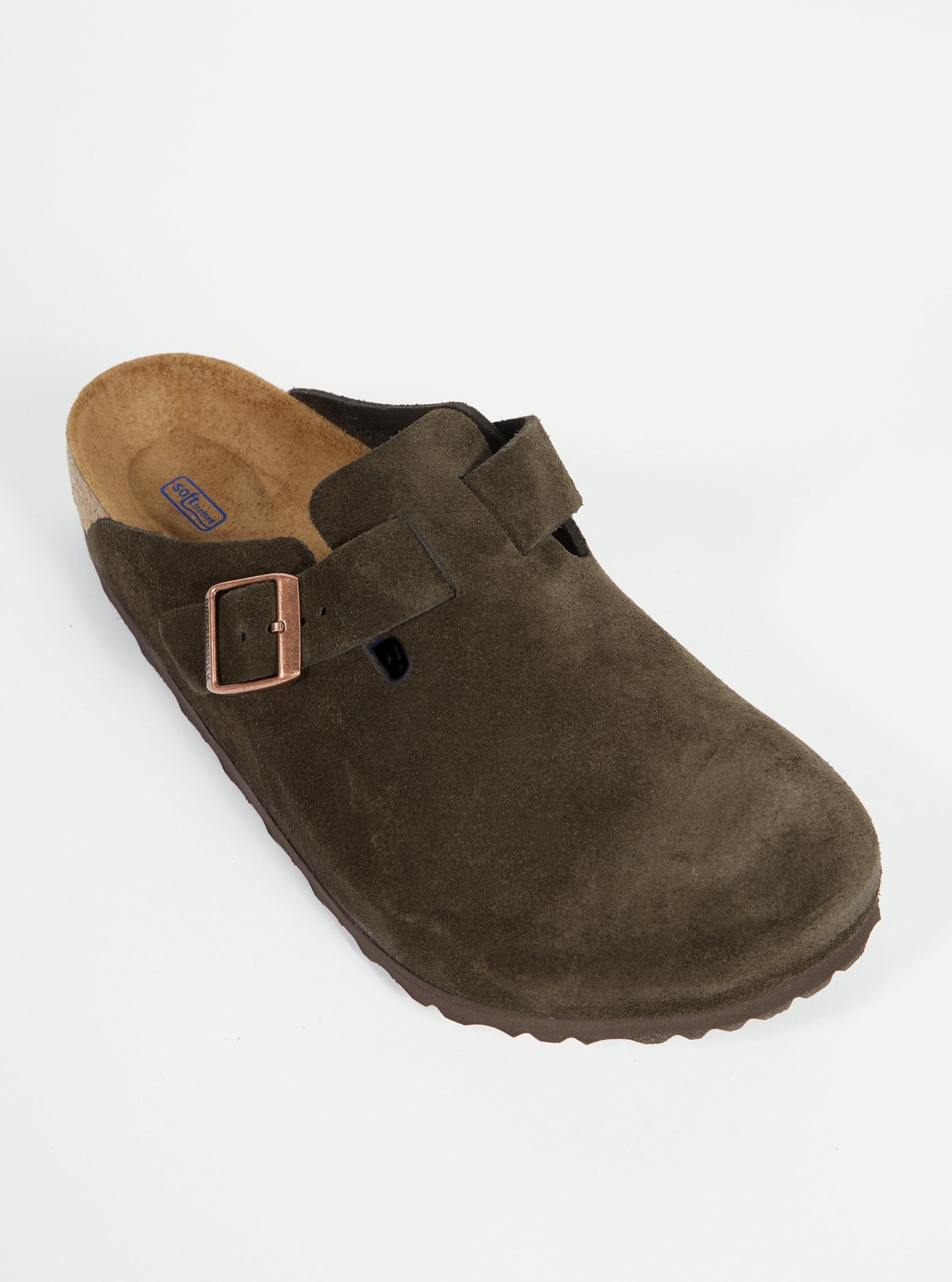 Birkenstock Boston Soft Footbed in Mocha Suede Leather Product Image
