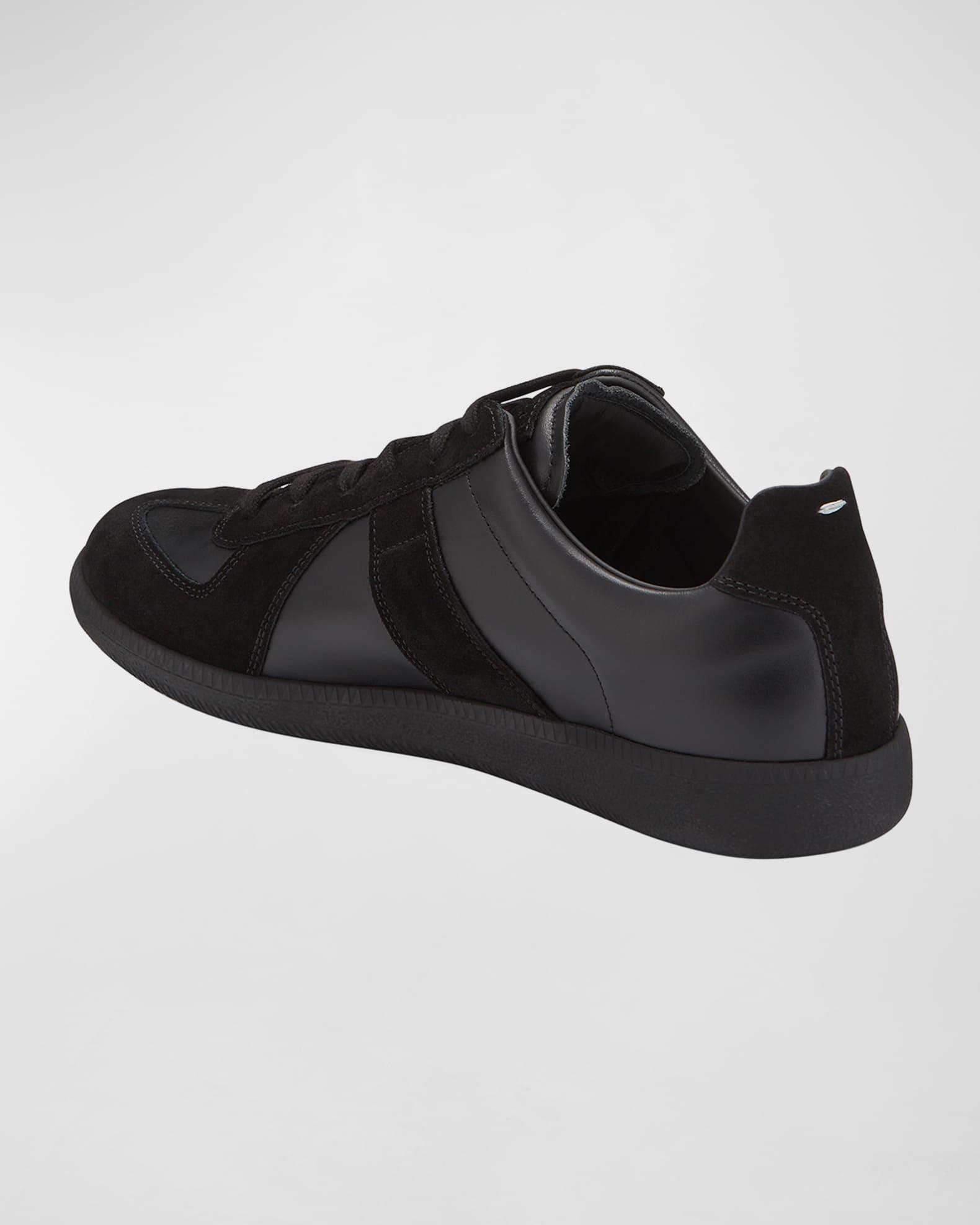 Men's Replica Leather Suede Low-Top Sneakers Product Image