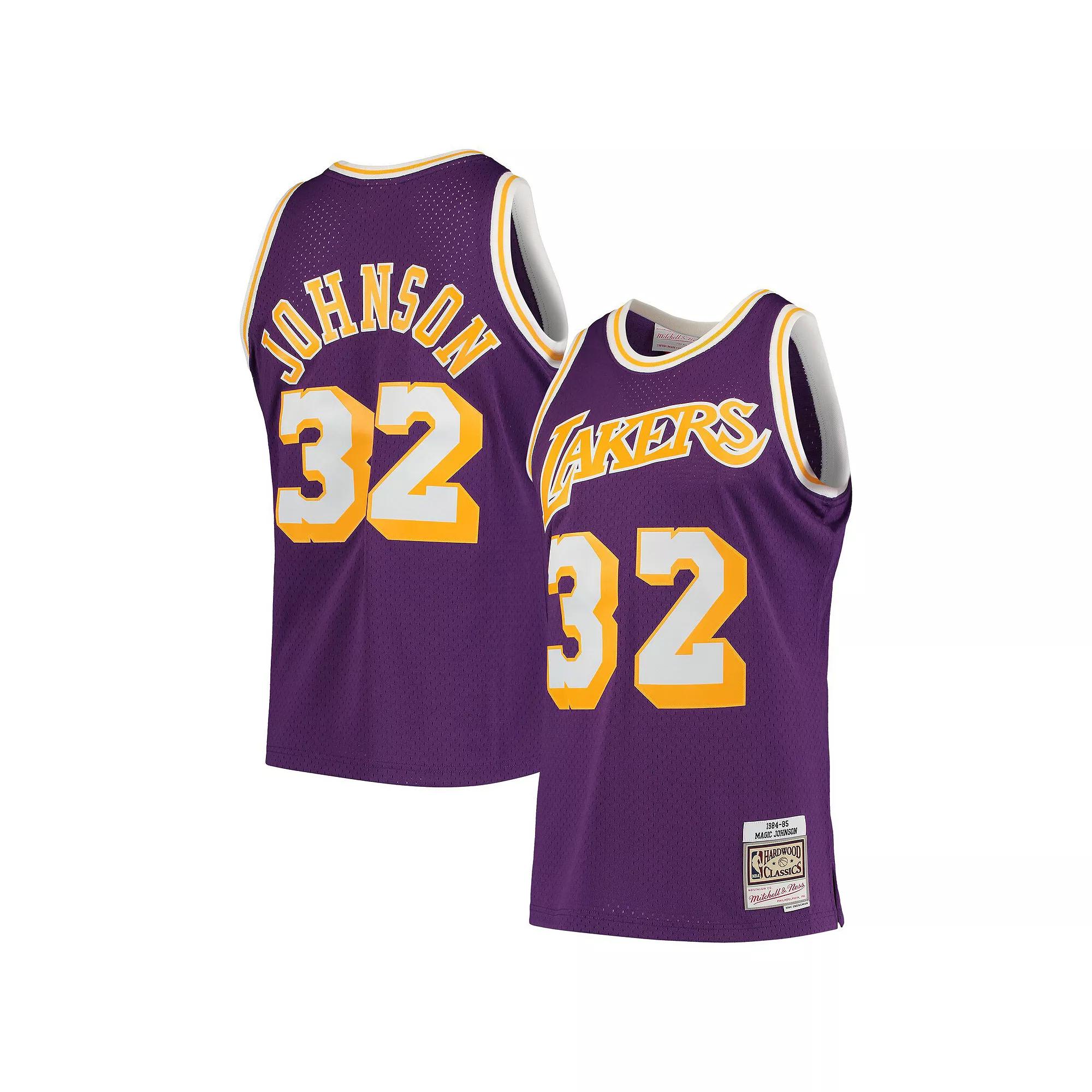 Men's Mitchell & Ness Shaquille O'Neal Purple Los Angeles Lakers Hardwood Classics 1996-97 Swingman Jersey, Size: Small Product Image