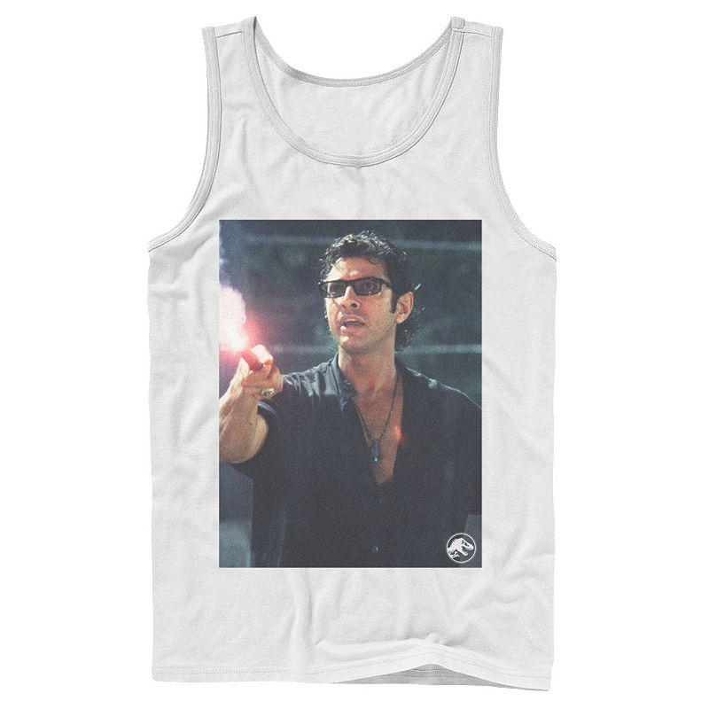 Men's Jurassic Park Ian Malcolm Road Flare Photo Graphic Tank Top,  Product Image