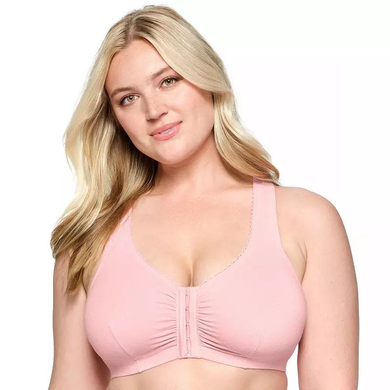 Plus Size Glamorise Full-Figure Complete Comfort Wire-free Cotton T-Back Bra 1908, Womens Product Image