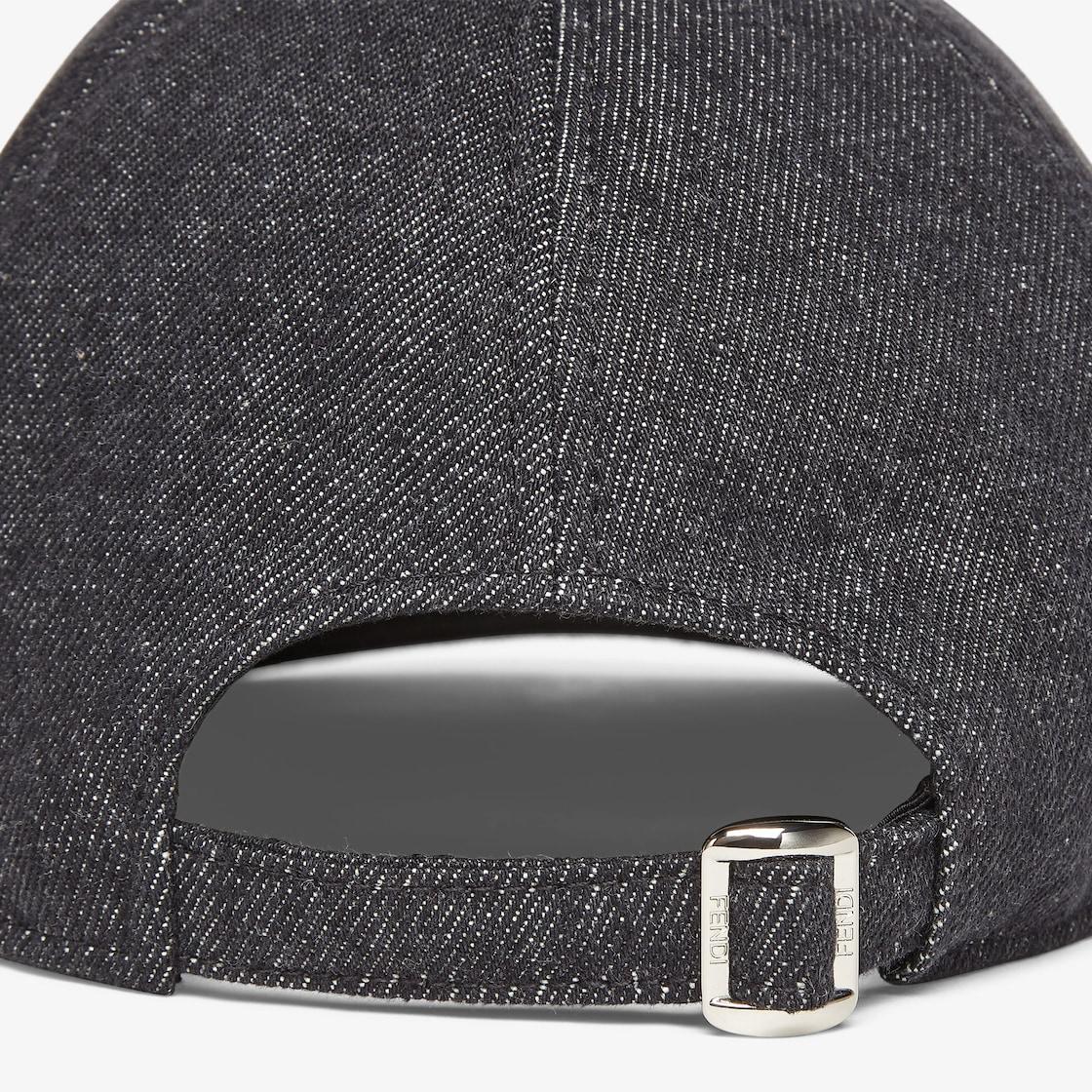 HatBlack denim baseball cap Product Image