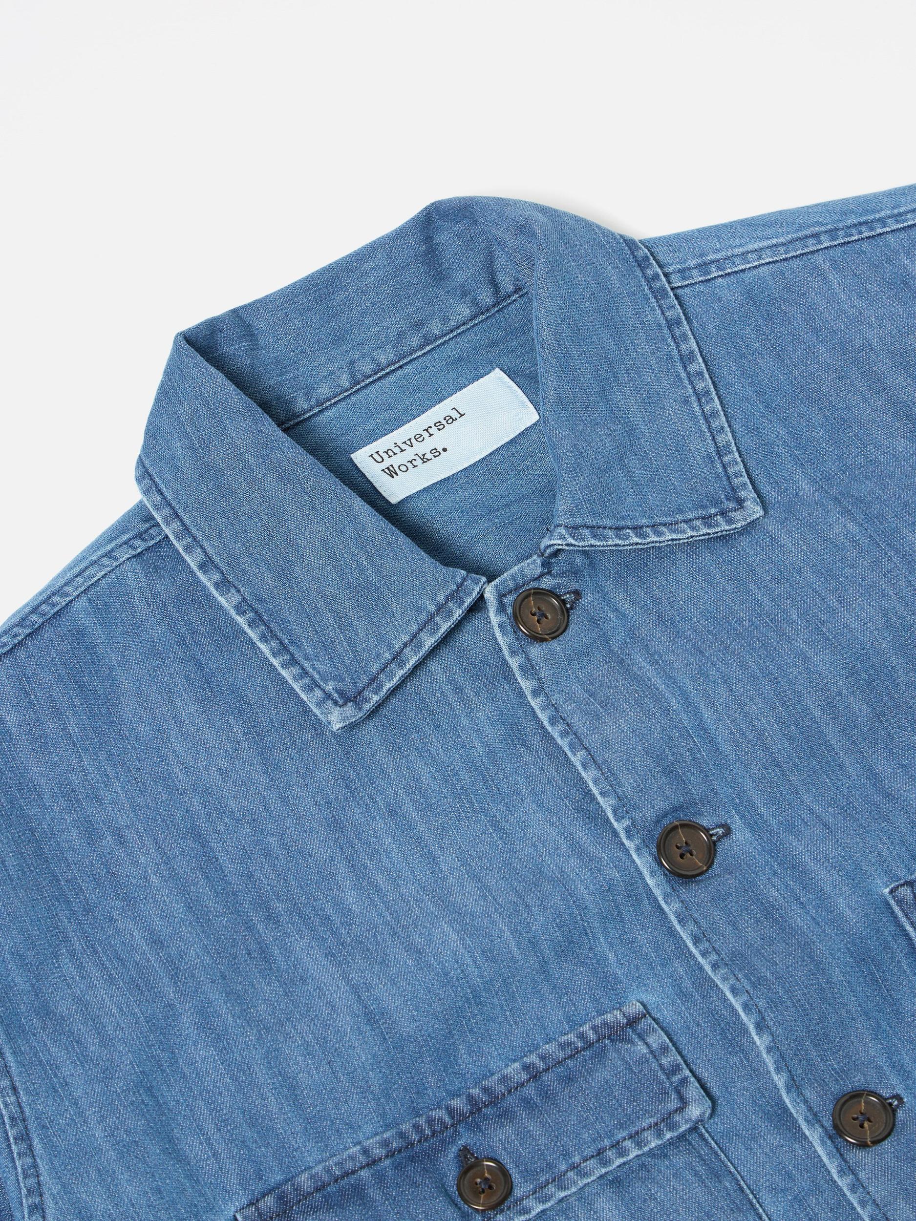 Universal Works Dockside Jacket in Indigo 9oz Recycled Denim Product Image