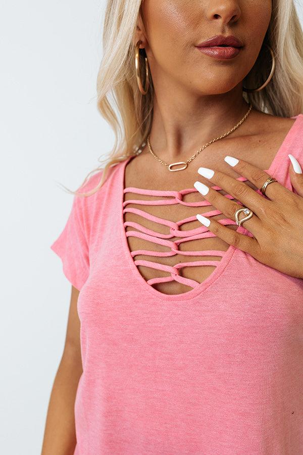 Summer Break Shift Top In Pink Product Image