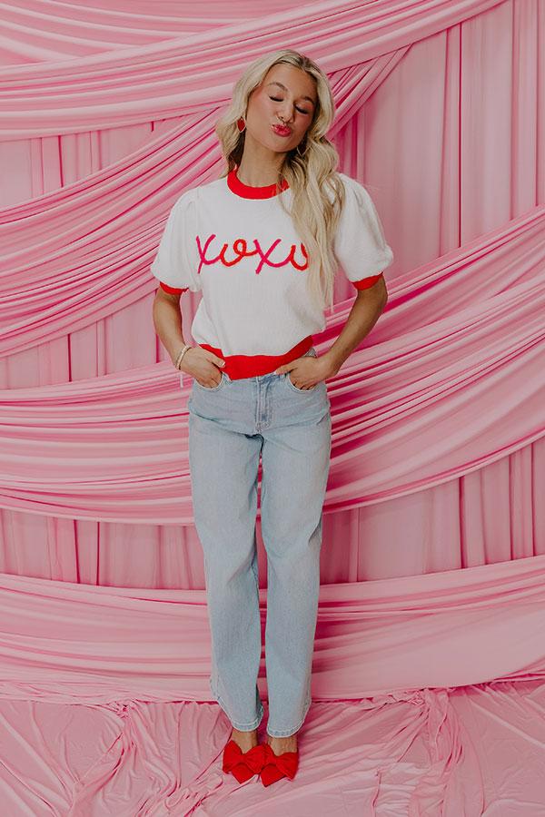 XOXO Sweater Top In Ivory Product Image