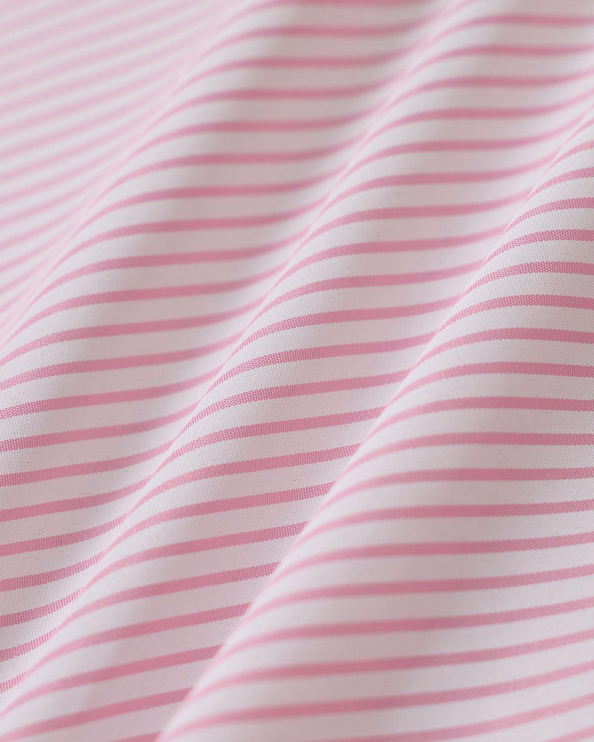 Pink Striped Shirt Skirt Sets Product Image