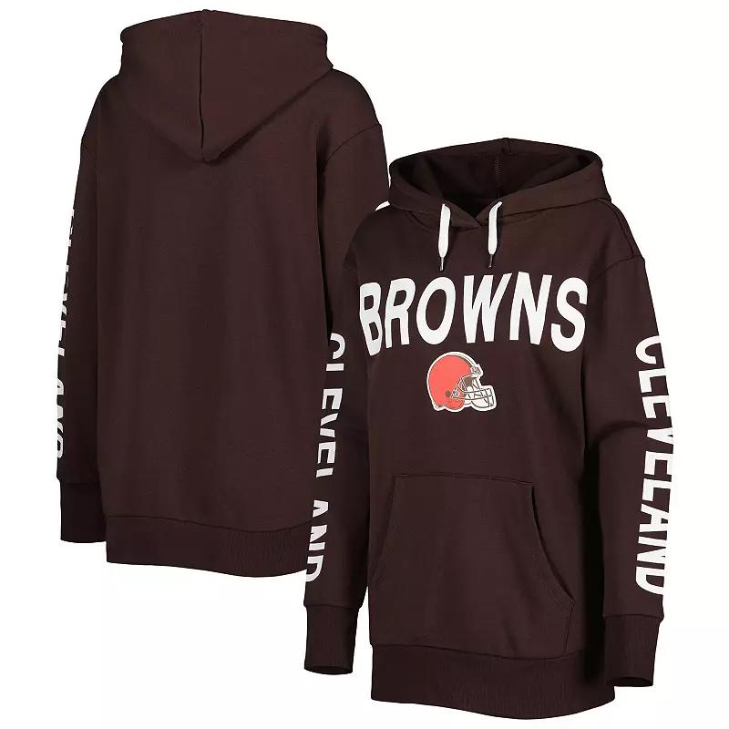 Women's G-III 4Her by Carl Banks Brown Cleveland Browns Extra Point Pullover Hoodie,  Product Image