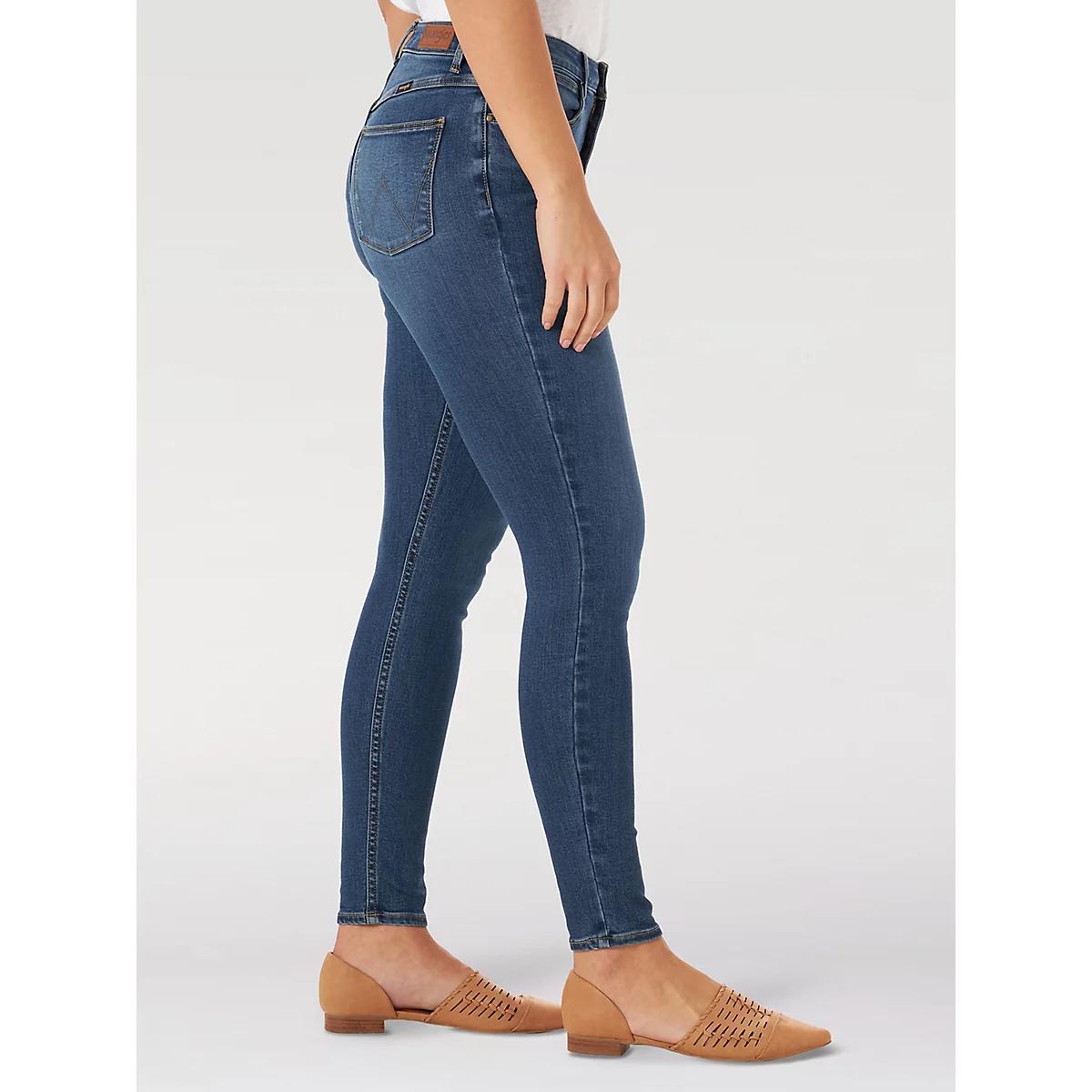 Women's Wrangler® High Rise Unforgettable Skinny Jeans in Marina Product Image