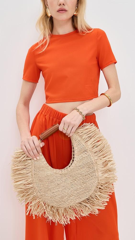 STAUD Moon Raffia Tote Bag | Shopbop Product Image