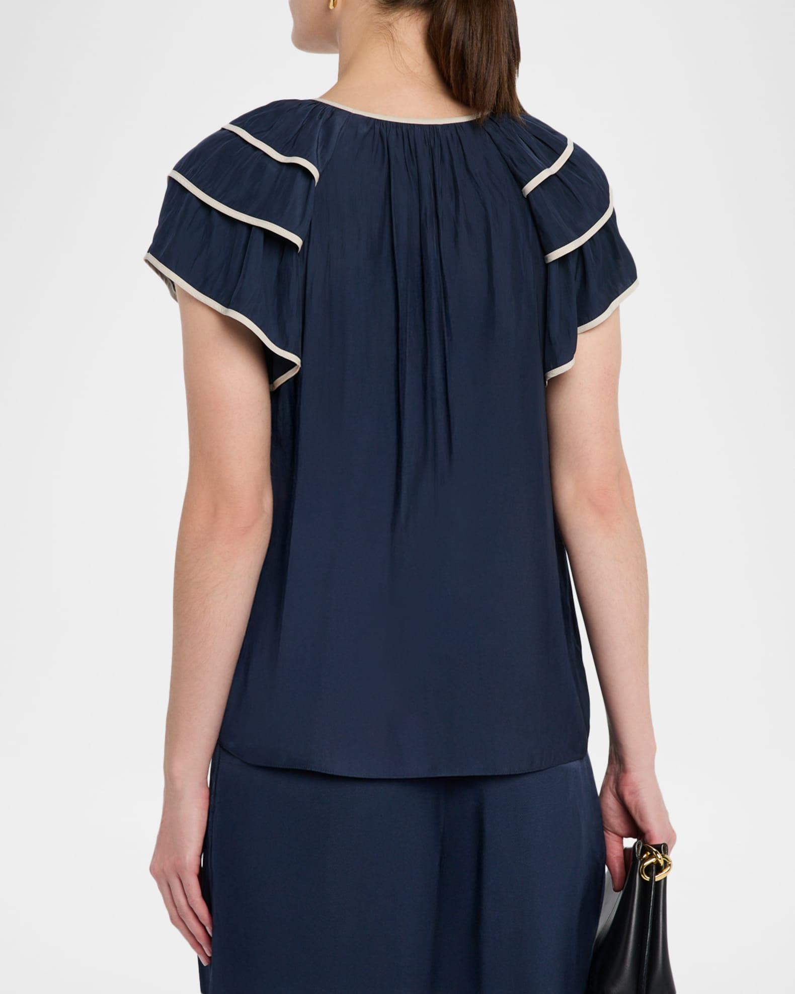 Jordan Tiered Ruffle-Sleeve Blouse Product Image