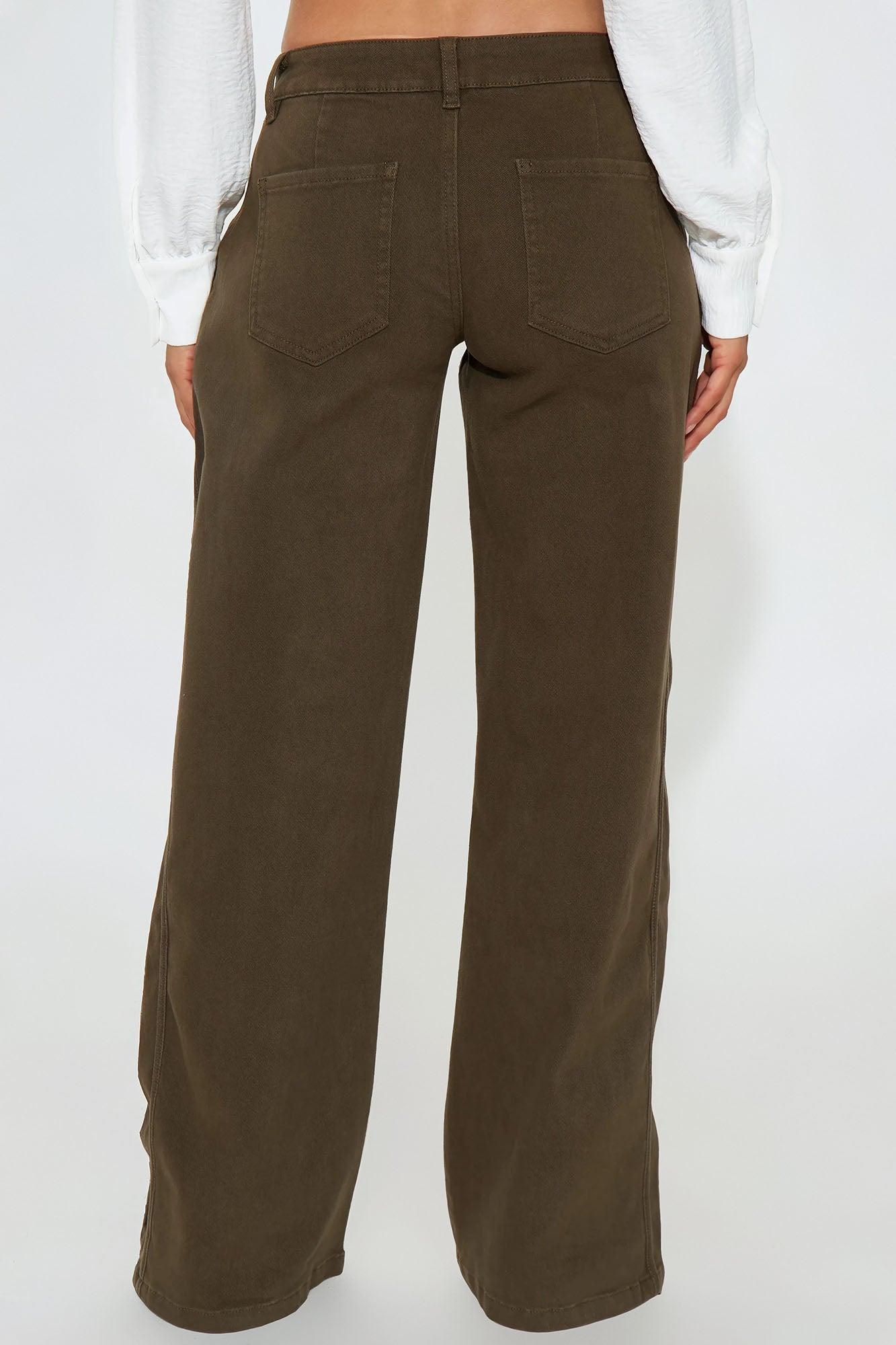 Myrena Wide Leg Pant - Olive Female Product Image